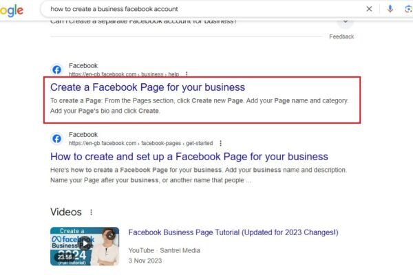 how to create a business facebook account